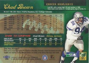 1999 Ultra #215 Chad Brown Back