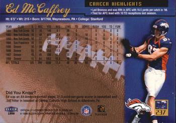 1999 Ultra #237 Ed McCaffrey Back