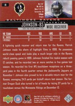 1999 Upper Deck #18 Pat Johnson Back