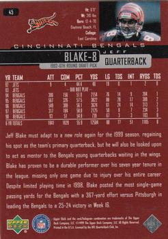 1999 Upper Deck #45 Jeff Blake Back