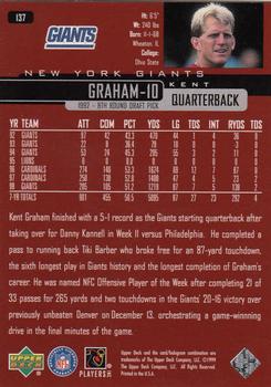 1999 Upper Deck #137 Kent Graham Back