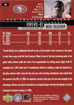 1999 Upper Deck #189 Terrell Owens Back