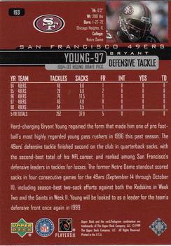 1999 Upper Deck #193 Bryant Young Back