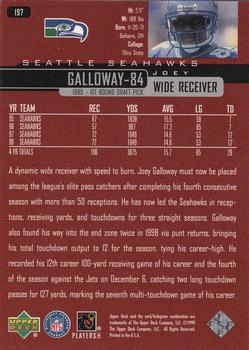 1999 Upper Deck #197 Joey Galloway Back