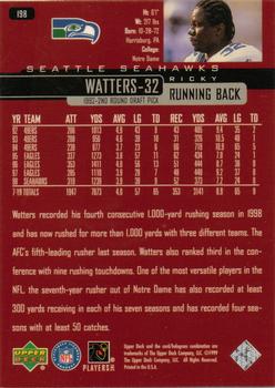 1999 Upper Deck #198 Ricky Watters Back