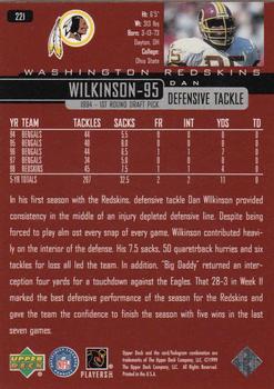 1999 Upper Deck #221 Dan Wilkinson Back