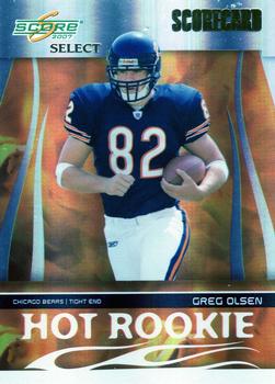 2007 Score Select - Hot Rookies Scorecard #HR-10 Greg Olsen Front
