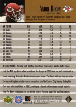 1999 Upper Deck Century Legends #65 Andre Rison Back