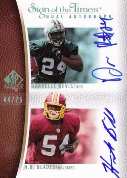 2007 SP Authentic - Sign of the Times Duals #SOTT-RB Darrelle Revis / H.B. Blades Front