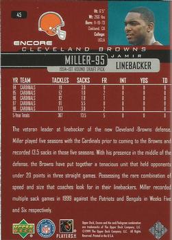 1999 Upper Deck Encore #45 Jamir Miller Back