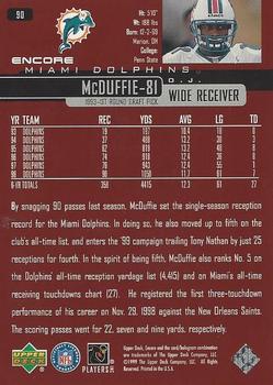 1999 Upper Deck Encore #90 O.J. McDuffie Back
