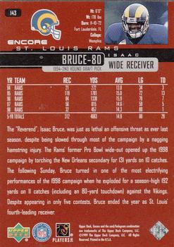 1999 Upper Deck Encore #143 Isaac Bruce Back
