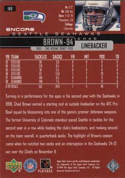 1999 Upper Deck Encore #160 Chad Brown Back