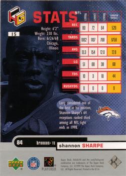 1999 Upper Deck HoloGrFX #15 Shannon Sharpe Back