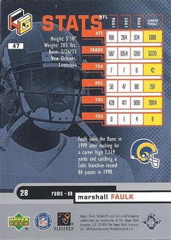 1999 Upper Deck HoloGrFX #47 Marshall Faulk Back