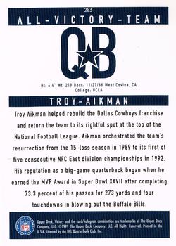 1999 Upper Deck Victory #283 Troy Aikman Back