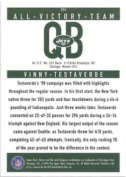 1999 Upper Deck Victory #284 Vinny Testaverde Back