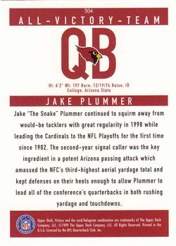 1999 Upper Deck Victory #304 Jake Plummer Back