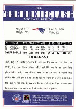 1999 Upper Deck Victory #428 Michael Bishop Back
