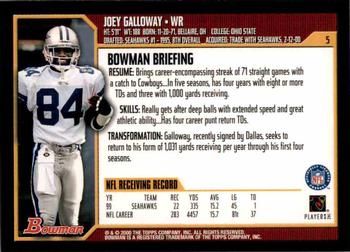 2000 Bowman #5 Joey Galloway Back