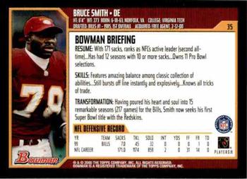 2000 Bowman #35 Bruce Smith Back