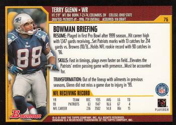 2000 Bowman #76 Terry Glenn Back