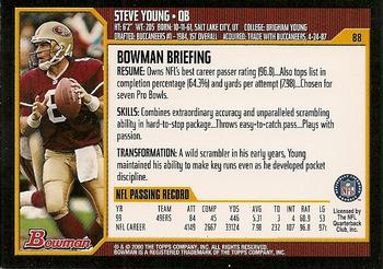 2000 Bowman #88 Steve Young Back