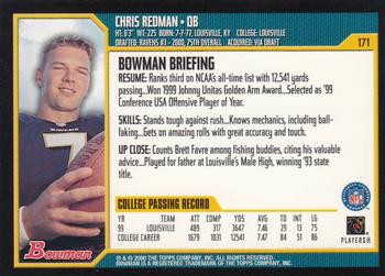 2000 Bowman #171 Chris Redman Back