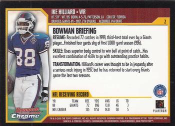 2000 Bowman Chrome #2 Ike Hilliard Back