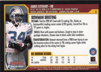 2000 Bowman Chrome #4 James Stewart Back