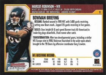 2000 Bowman Chrome #11 Marcus Robinson Back