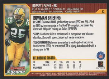 2000 Bowman Chrome #82 Dorsey Levens Back