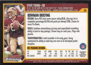 2000 Bowman Chrome #88 Steve Young Back