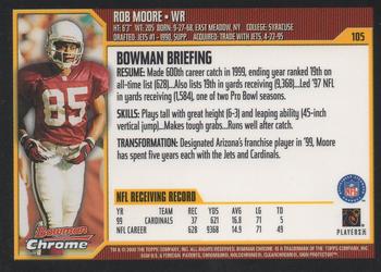 2000 Bowman Chrome #105 Rob Moore Back
