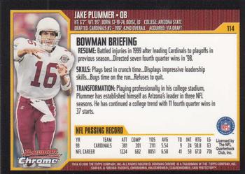 2000 Bowman Chrome #114 Jake Plummer Back