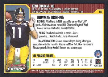 2000 Bowman Chrome #115 Kent Graham Back