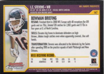 2000 Bowman Chrome #147 L.C. Stevens Back