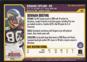 2000 Bowman Chrome #162 Jeremaine Copeland Back