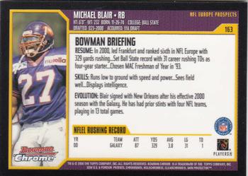 2000 Bowman Chrome #163 Michael Blair Back