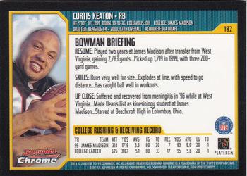 2000 Bowman Chrome #182 Curtis Keaton Back