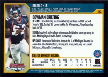 2000 Bowman Chrome #252 Ian Gold Back