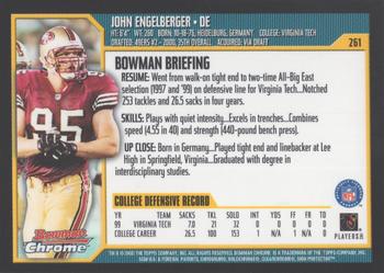 2000 Bowman Chrome #261 John Engelberger Back