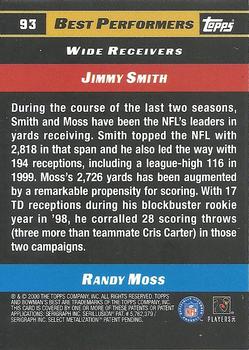 2000 Bowman's Best #93 Jimmy Smith / Randy Moss Back
