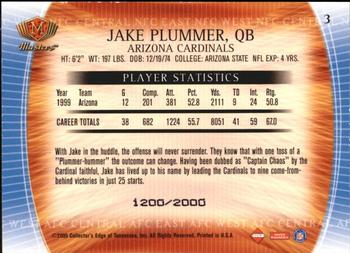 2000 Collector's Edge Masters #3 Jake Plummer Back