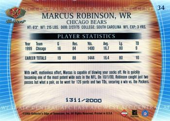 2000 Collector's Edge Masters #34 Marcus Robinson Back