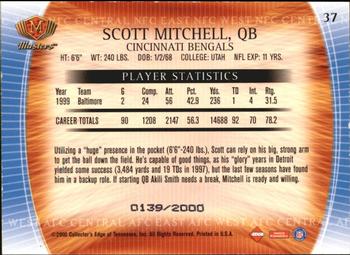 2000 Collector's Edge Masters #37 Scott Mitchell Back