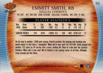 2000 Collector's Edge Masters #51 Emmitt Smith Back