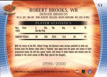 2000 Collector's Edge Masters #53 Robert Brooks Back