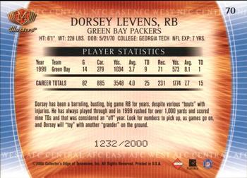 2000 Collector's Edge Masters #70 Dorsey Levens Back