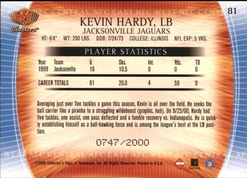 2000 Collector's Edge Masters #81 Kevin Hardy Back